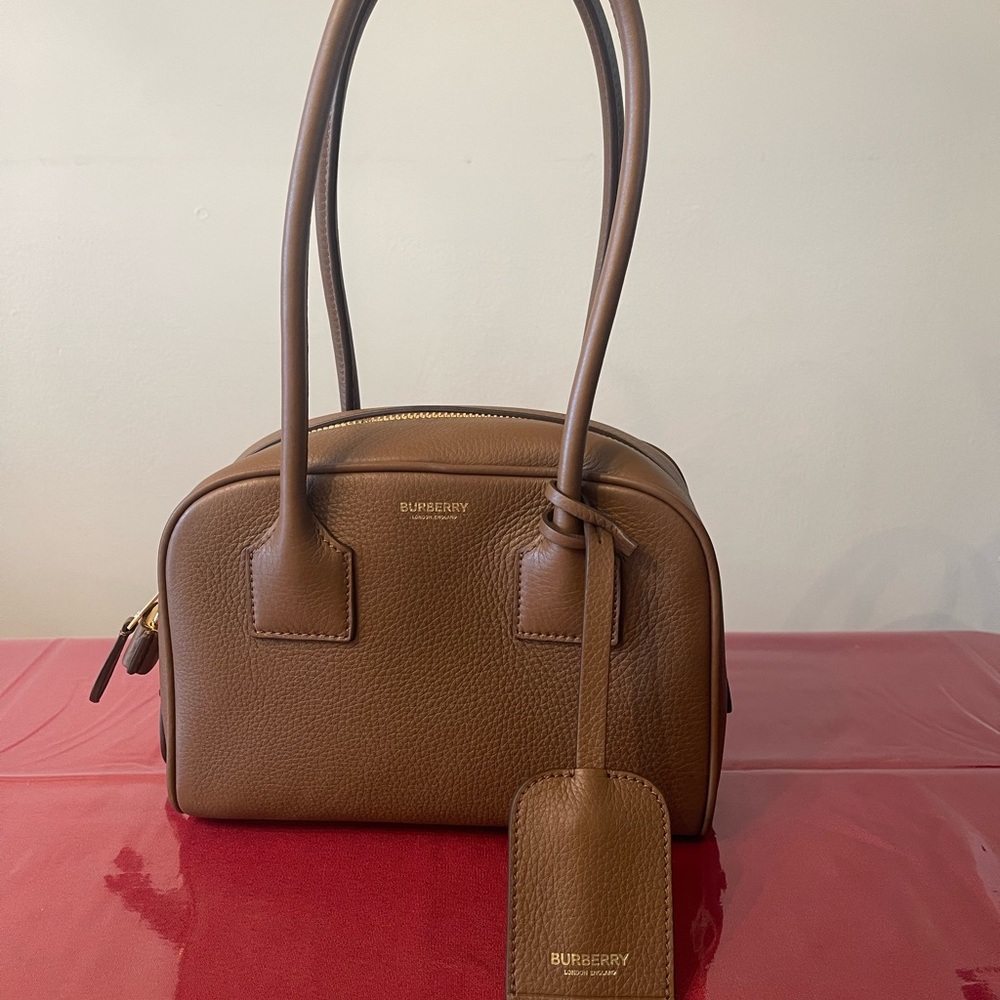 Burberry brown mini half cube bag